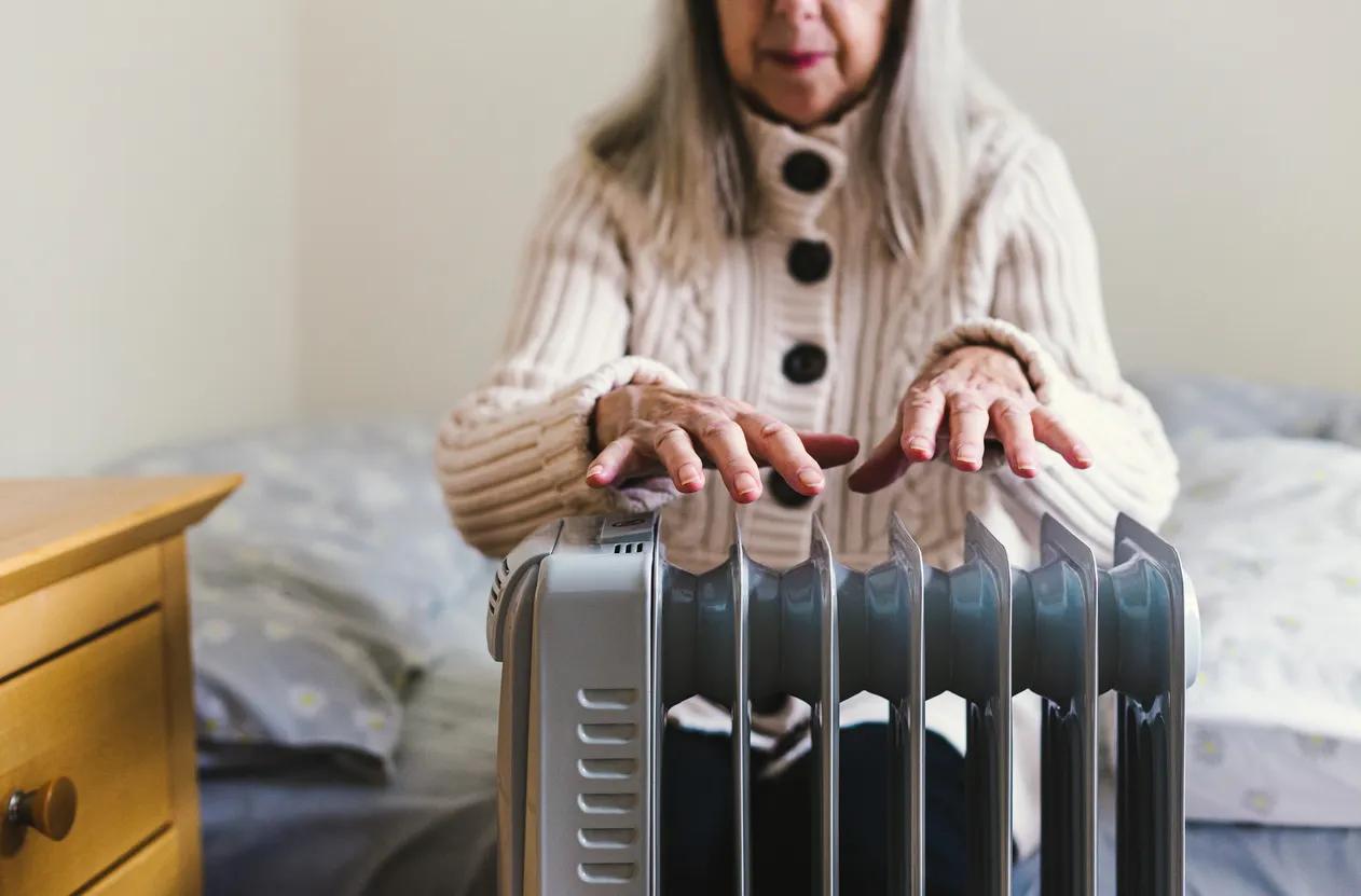 A pensioner struggling to keep warm